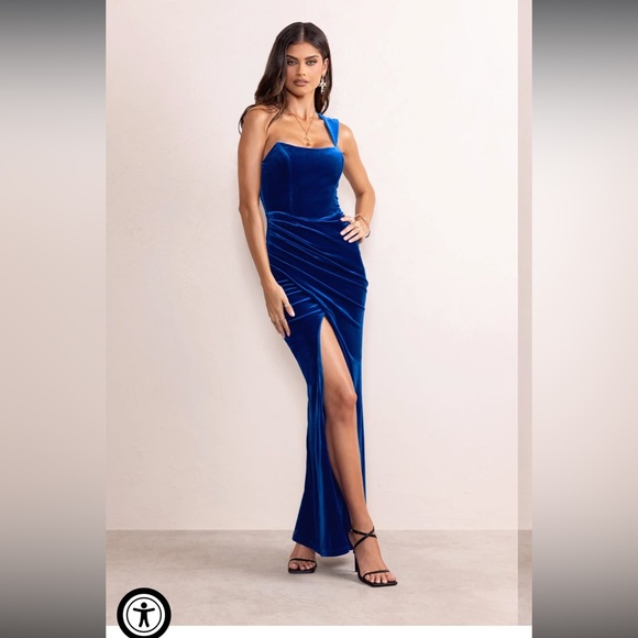 Club London Dresses Velvet Cobalt Blue Dress Poshmark